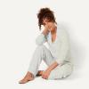 imageAmazon Essentials Womens Long Sleeve Cotton Modal Pajama Set Loungewear with FullLength BottomGrey Heather