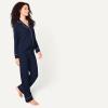 imageAmazon Essentials Womens Long Sleeve Cotton Modal Pajama Set Loungewear with FullLength BottomNavy