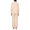 imageAmazon Essentials Womens Long Sleeve Cotton Modal Pajama Set Loungewear with FullLength BottomSilhouette Floral Outline