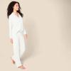 imageAmazon Essentials Womens Long Sleeve Cotton Modal Pajama Set Loungewear with FullLength BottomWhite