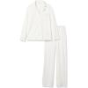 imageAmazon Essentials Womens Long Sleeve Cotton Modal Pajama Set Loungewear with FullLength BottomWhite