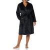 imageAmazon Essentials Womens MidLength Plush Bath Robe Loungewear Available in Plus SizeBlack