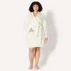 imageAmazon Essentials Womens MidLength Plush Bath Robe Loungewear Available in Plus SizeCream
