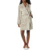 imageAmazon Essentials Womens MidLength Plush Bath Robe Loungewear Available in Plus SizeGrey