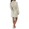 imageAmazon Essentials Womens MidLength Plush Bath Robe Loungewear Available in Plus SizeGrey