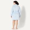 imageAmazon Essentials Womens MidLength Plush Bath Robe Loungewear Available in Plus SizeLight Blue
