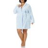 imageAmazon Essentials Womens MidLength Plush Bath Robe Loungewear Available in Plus SizeLight Blue