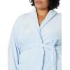 imageAmazon Essentials Womens MidLength Plush Bath Robe Loungewear Available in Plus SizeLight Blue