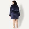 imageAmazon Essentials Womens MidLength Plush Bath Robe Loungewear Available in Plus SizeNavy
