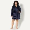 imageAmazon Essentials Womens MidLength Plush Bath Robe Loungewear Available in Plus SizeNavy
