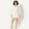 imageAmazon Essentials Womens MidLength Plush Bath Robe Loungewear Available in Plus SizeWhite
