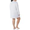 imageAmazon Essentials Womens Piped Nightshirt Available in Plus SizeLight Heather Grey