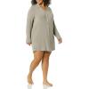 imageAmazon Essentials Womens Piped Nightshirt Available in Plus SizeSmokey Grey