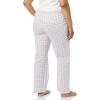 imageAmazon Essentials Womens Poplin Pajama Pants with Drawstring Elastic WaistBlue Dusty Purple Gingham