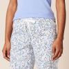 imageAmazon Essentials Womens Poplin Pajama Pants with Drawstring Elastic WaistBlue Floral