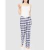 imageAmazon Essentials Womens Poplin Pajama Pants with Drawstring Elastic WaistBlue Plaid