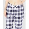 imageAmazon Essentials Womens Poplin Pajama Pants with Drawstring Elastic WaistBlue Plaid