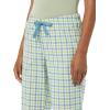 imageAmazon Essentials Womens Poplin Pajama Pants with Drawstring Elastic WaistBlue Sage Green Gingham