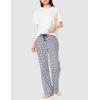 imageAmazon Essentials Womens Poplin Pajama Pants with Drawstring Elastic WaistDark Navy White Gingham