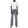 imageAmazon Essentials Womens Poplin Pajama Pants with Drawstring Elastic WaistDeep Blue Floral Camo