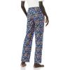 imageAmazon Essentials Womens Poplin Pajama Pants with Drawstring Elastic WaistDeep Blue Floral Camo