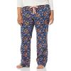 imageAmazon Essentials Womens Poplin Pajama Pants with Drawstring Elastic WaistDeep Blue Floral Camo