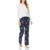 imageAmazon Essentials Womens Poplin Pajama Pants with Drawstring Elastic WaistNavy Celestial Stars