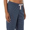 imageAmazon Essentials Womens Poplin Pajama Pants with Drawstring Elastic WaistNavy Pink Dots
