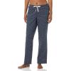 imageAmazon Essentials Womens Poplin Pajama Pants with Drawstring Elastic WaistNavy Pink Dots