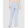 imageAmazon Essentials Womens Poplin Pajama Pants with Drawstring Elastic WaistPale Blue White Double Stripe