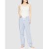 imageAmazon Essentials Womens Poplin Pajama Pants with Drawstring Elastic WaistPale Blue White Double Stripe