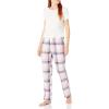 imageAmazon Essentials Womens Poplin Pajama Pants with Drawstring Elastic WaistPink Plaid