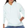 imageAmazon Essentials Womens RegularFit Brushed Back Fleece Pullover Hoodie Available in Plus SizeAqua Blue