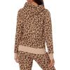 imageAmazon Essentials Womens RegularFit Brushed Back Fleece Pullover Hoodie Available in Plus SizeCamel Leopard
