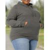 imageAmazon Essentials Womens RegularFit Brushed Back Fleece Pullover Hoodie Available in Plus SizeCharcoal Heather