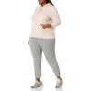 imageAmazon Essentials Womens RegularFit Brushed Back Fleece Pullover Hoodie Available in Plus SizeLight Pink