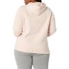 imageAmazon Essentials Womens RegularFit Brushed Back Fleece Pullover Hoodie Available in Plus SizeLight Pink