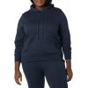 imageAmazon Essentials Womens RegularFit Brushed Back Fleece Pullover Hoodie Available in Plus SizeNavy Cheetah