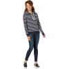 imageAmazon Essentials Womens RegularFit Brushed Back Fleece Pullover Hoodie Available in Plus SizeNavy Stripe