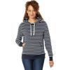 imageAmazon Essentials Womens RegularFit Brushed Back Fleece Pullover Hoodie Available in Plus SizeNavy Stripe
