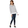 imageAmazon Essentials Womens RegularFit Brushed Back Fleece Pullover Hoodie Available in Plus SizeWhite Stripe