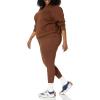 imageAmazon Essentials Womens RelaxedFit Crewneck Pullover LongSleeve SweatshirtDeep Brown