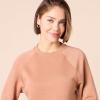 imageAmazon Essentials Womens RelaxedFit Crewneck Pullover LongSleeve SweatshirtLight Brown