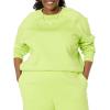 imageAmazon Essentials Womens RelaxedFit Crewneck Pullover LongSleeve SweatshirtLime Green