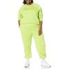 imageAmazon Essentials Womens RelaxedFit Crewneck Pullover LongSleeve SweatshirtLime Green