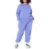 imageAmazon Essentials Womens RelaxedFit Crewneck Pullover LongSleeve SweatshirtPurple Blue
