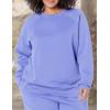 imageAmazon Essentials Womens RelaxedFit Crewneck Pullover LongSleeve SweatshirtPurple Blue