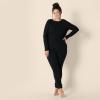 imageAmazon Essentials Womens SlimFit Cotton Waffle Knit LongSleeve Thermal Pajama SetBlack
