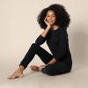 imageAmazon Essentials Womens SlimFit Cotton Waffle Knit LongSleeve Thermal Pajama SetBlack