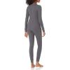 imageAmazon Essentials Womens SlimFit Cotton Waffle Knit LongSleeve Thermal Pajama SetCharcoal
